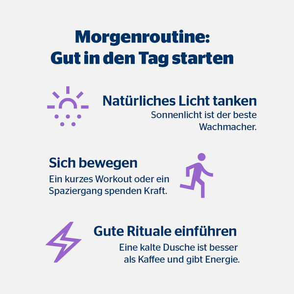 Grafik zur Morgenroutine: Gut in den Tag starten